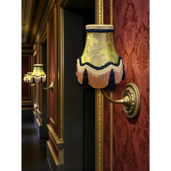 Paisley Jacquard Gold and Black Lampshade