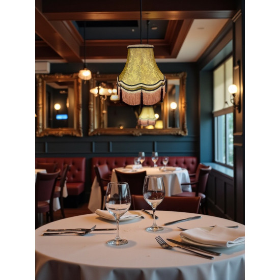 Paisley Jacquard Gold and Black Gallery Lampshade