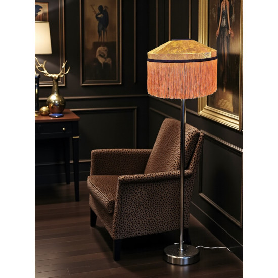 Paisley Jacquard Gold and Black Tiffany Lampshade