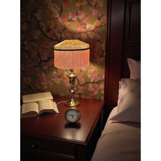 Paisley Jacquard Gold and Black Tiffany Lampshade