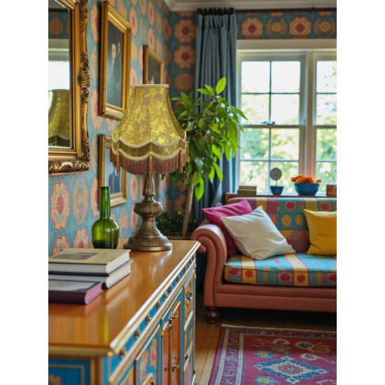 Paisley Jacquard Gold Gallery Lampshade