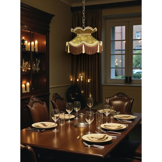 Paisley Jacquard Gold Victorian Lampshade
