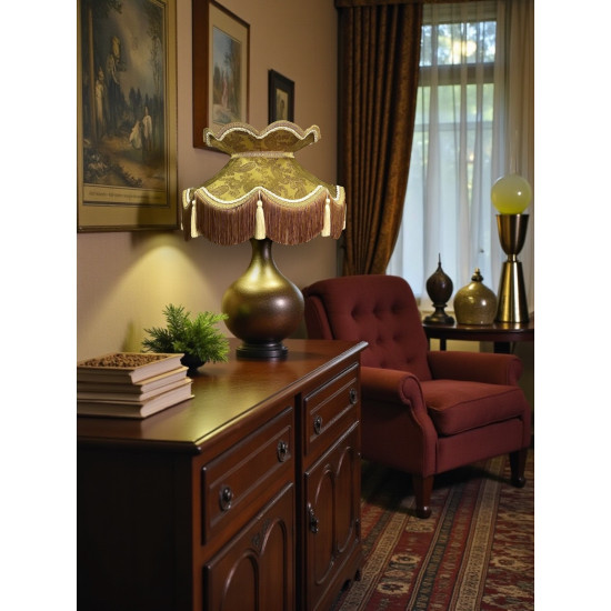Paisley Jacquard Gold Victorian Lampshade