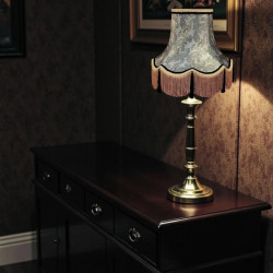 Paisley Jacquard Grey and Black Lampshade