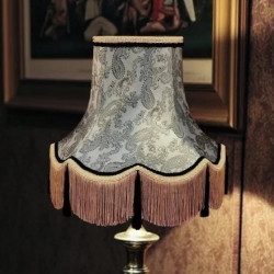 Paisley Jacquard Grey and Black Lampshade