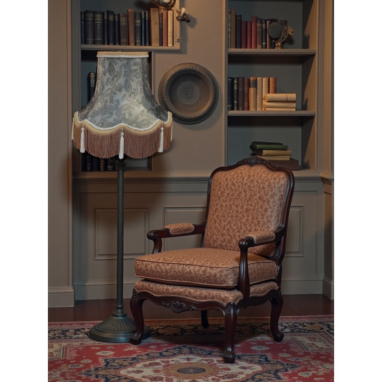 Paisley Jacquard Grey and Cream Lampshade