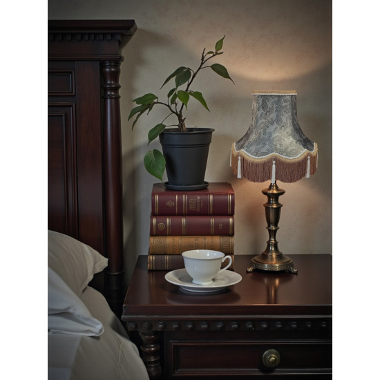Paisley Jacquard Grey and Cream Lampshade