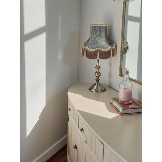 Paisley Jacquard Grey and Cream Lampshade