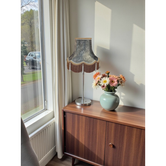 Paisley Jacquard Grey and Cream Lampshade