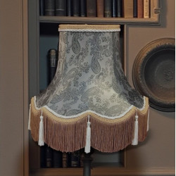 Paisley Jacquard Grey and Cream Lampshade