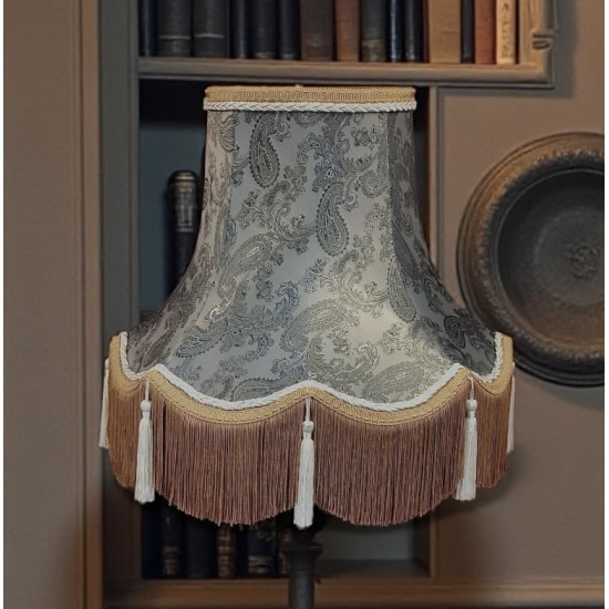 Paisley Jacquard Grey and Cream Lampshade