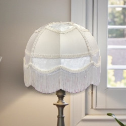 Paisley Jacquard Ivory Cream Panelled Lampshade