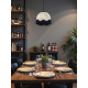 Paisley Jacquard Ivory Black Dome Lampshade