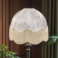Paisley Jacquard Ivory Dome Lampshade