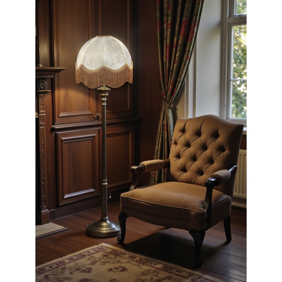 Paisley Jacquard Ivory Gold Dome Lampshade