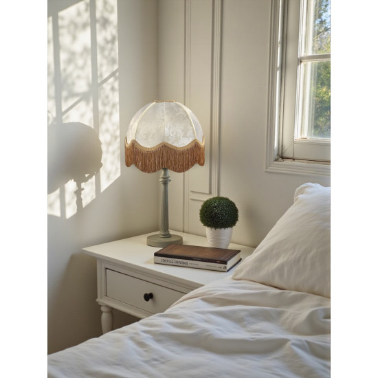 Paisley Jacquard Ivory Gold Dome Lampshade