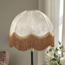 Paisley Jacquard Ivory Gold Dome Lampshade