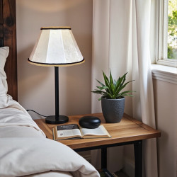 Paisley Jacquard Ivory Black Fabric Tapered Empire Lampshade