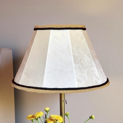 Paisley Jacquard Ivory Black Fabric Tapered Empire Lampshade