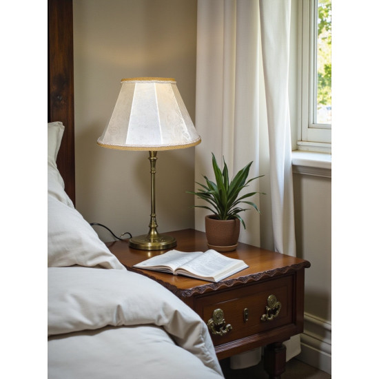 Paisley Jacquard Ivory Cream Fabric Tapered Empire Lampshade