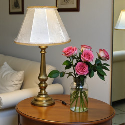 Paisley Jacquard Ivory Cream Fabric Tapered Empire Lampshade