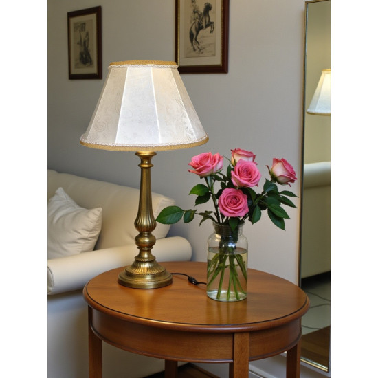 Paisley Jacquard Ivory Cream Fabric Tapered Empire Lampshade