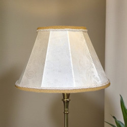 Paisley Jacquard Ivory Cream Fabric Tapered Empire Lampshade