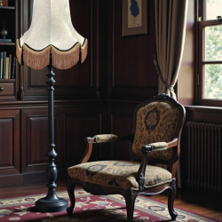 Paisley Jacquard Ivory and Black Lampshade