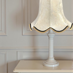 Paisley Jacquard Ivory and Black Modern Lampshade