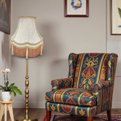 Paisley Jacquard Ivory and Cream Gallery Lampshade