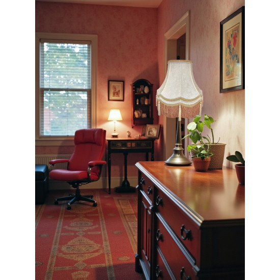 Paisley Jacquard Ivory and Cream Gallery Lampshade