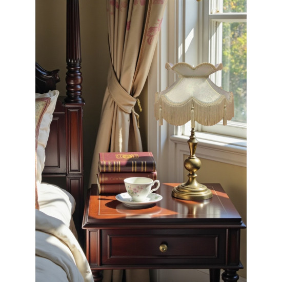 Paisley Jacquard Ivory Victorian Lampshade