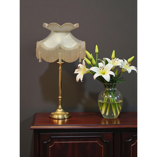 Paisley Jacquard Ivory Victorian Lampshade