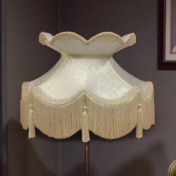 Paisley Jacquard Ivory Victorian Lampshade