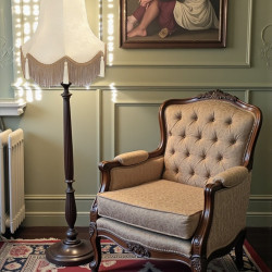 Paisley Jacquard Ivory Fabric Lampshade