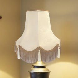 Paisley Jacquard Ivory Fabric Lampshade