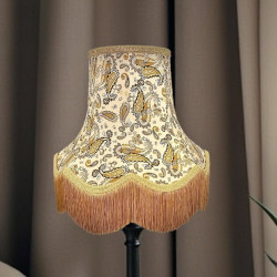 Paisley Print Beige and Gold Lampshade
