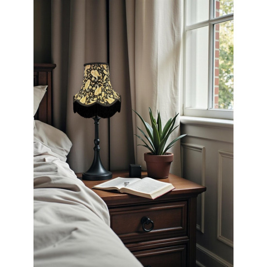 Paisley Print Black and Gold Lampshade