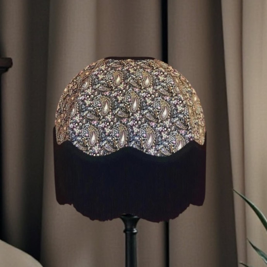 Paisley Print Black Dome Lampshade