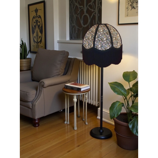 Paisley Print Black Seam Dome Lampshade