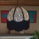 Paisley Print Black Seam Dome Lampshade
