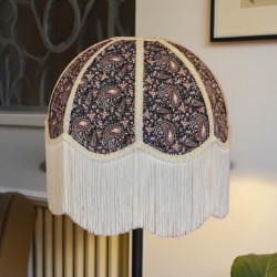 Paisley Print Pink Cream Seam Dome Lampshade