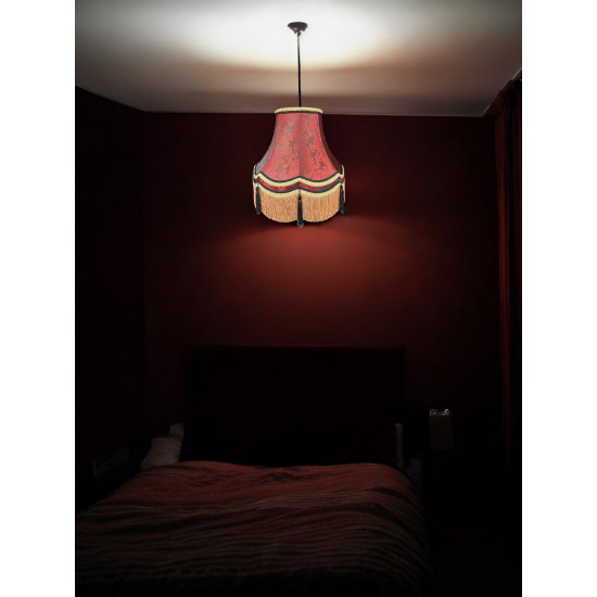 Paisley Jacquard Red and Black Gallery Lampshade