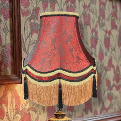 Paisley Jacquard Red and Black Gallery Lampshade
