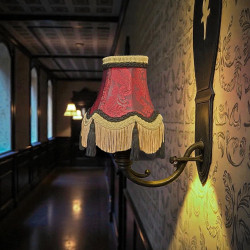 Paisley Jacquard Red Black Lampshade