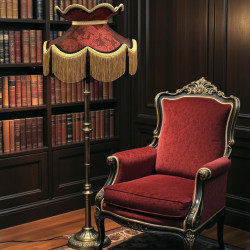 Paisley Jacquard Red Black Victorian Lampshade