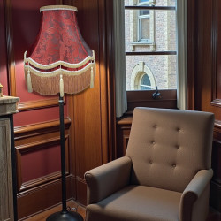 Paisley Jacquard Red and Cream Gallery Lampshade