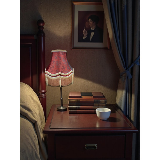 Paisley Jacquard Red and Cream Gallery Lampshade