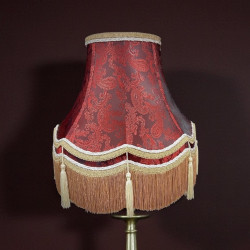 Paisley Jacquard Red and Cream Gallery Lampshade