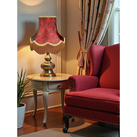 Paisley Jacquard Red and Gold Lampshade